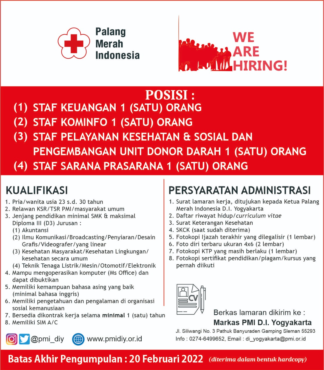 PMI Cimahi Membuka Lowongan Calon Karyawan
